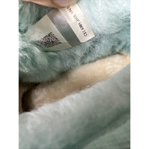 New Ugg Boots Classic Ultra Mini Sky Blue Suede Wool Ankle Shoes Womens Sz 6 - Picture 12 of 13